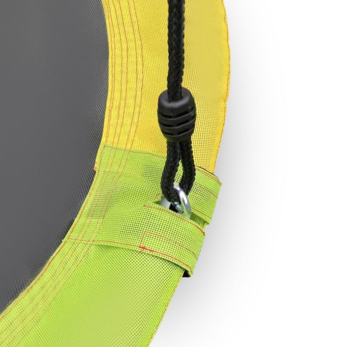 XL dārza rotaļu laukums bērniem ar stārķa ligzdas šūpolēm, kāpnēm un kāpšanas tīklu