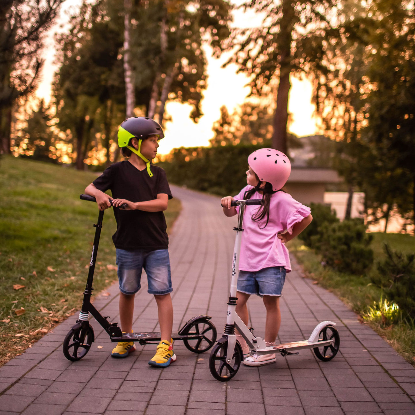 Divriteņu skrejritenis jauniešiem - ar amortizatoru - Hypermotion CITY SWIFT Winter Fox - 100kg