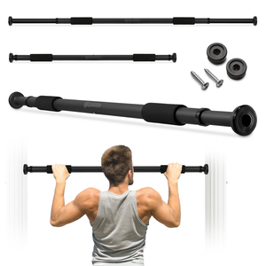 HyperMotion regulējams pievilkšanās stienis 80-130 cm, 150 kg, melns