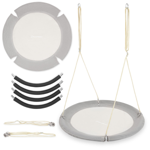 HyperMotion stārķa ligzdas šūpoles - 100 cm diametrs, pelēkā krāsā