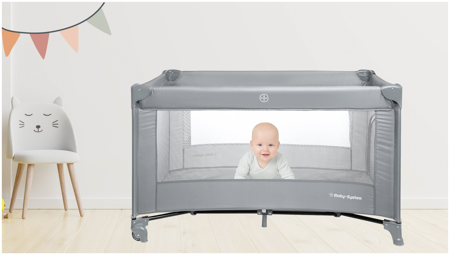 Happy Traveller BASIC ceļojumu gultiņa - pelēka