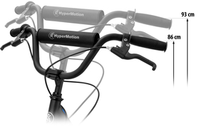 HyperMotion RIVA pilsētas skrejritenis ar 50 cm un 40 cm piepūšamiem riteņiem