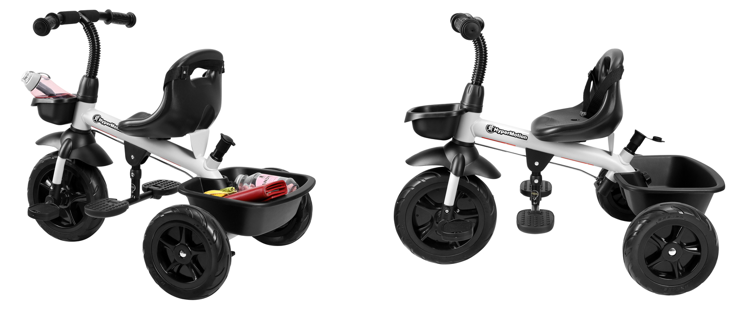 HyperMotion TOBI VECTOR trīsritenis - mūžīgie piepūšamie riteņi + stūres stienis. Krāsa: gaiši pelēka.