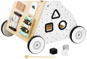 Koka, izglītojošs bērnu staigulītis / bērnu ratiņi - manipulatīvais dēlis