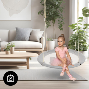 HyperMotion stārķa ligzdas šūpoles - 100 cm diametrs, pelēkā krāsā