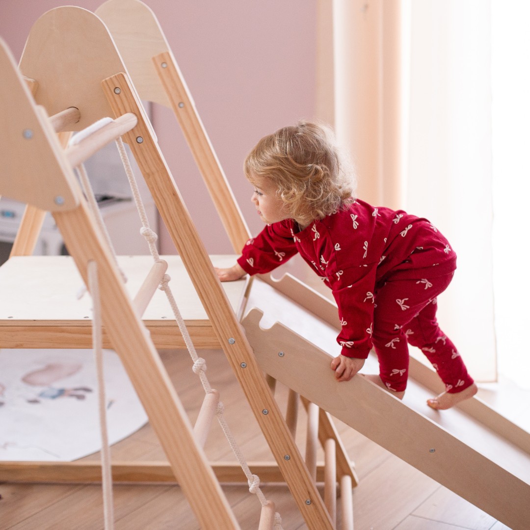 Koka mājas rotaļu laukums XL 5in1