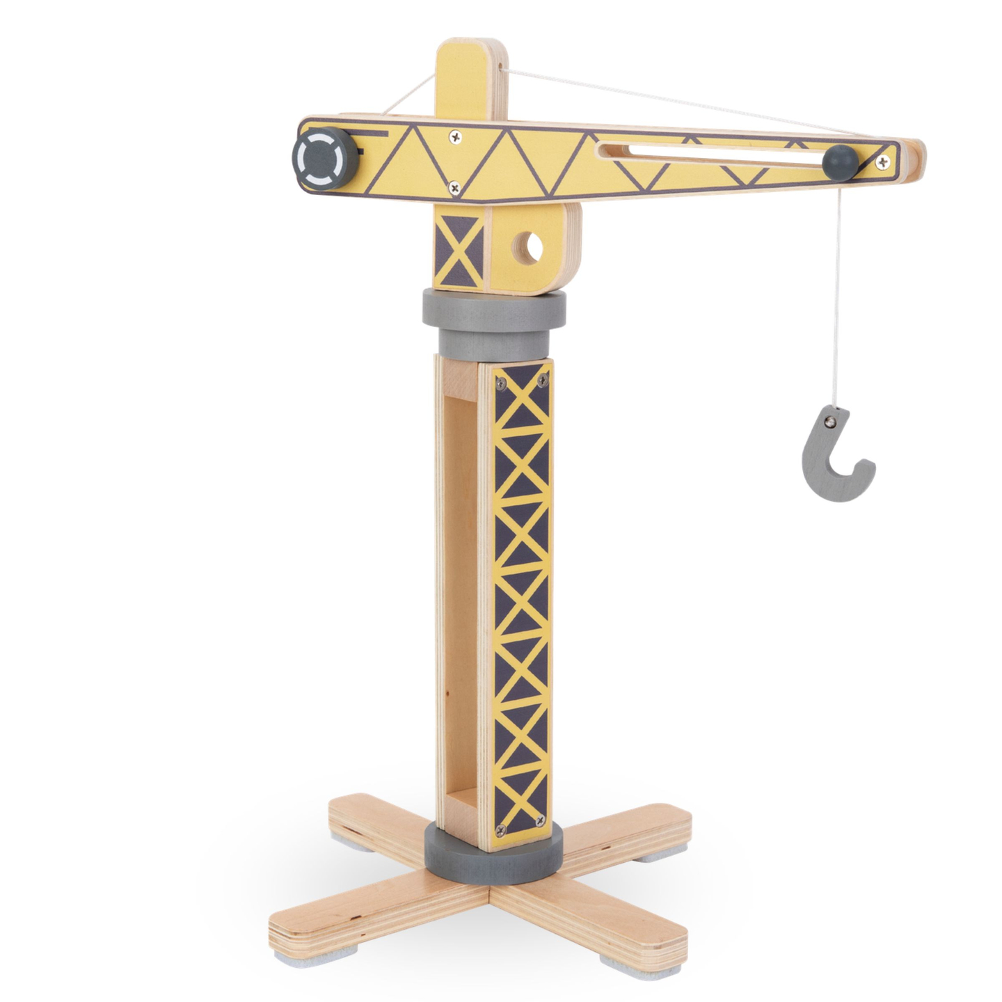 Koka būvlaukums ar lielu mobilo celtni un transportlīdzekļiem, torņa celtnis