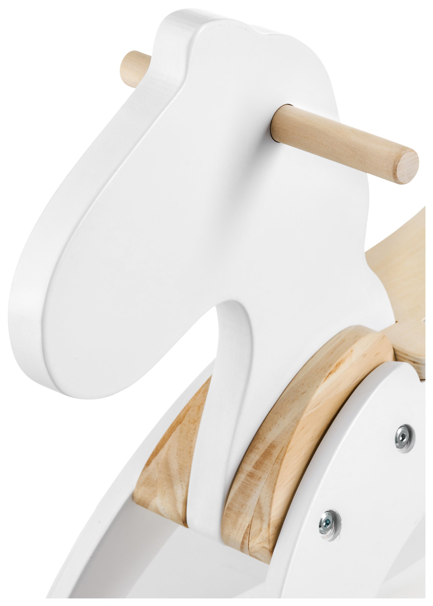 Koka šūpuļzirgs - balts - no 12 mēnešiem.