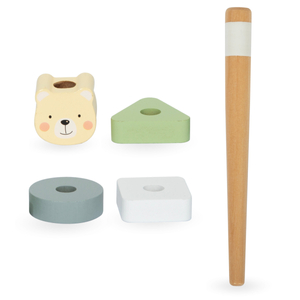 Koka izglītojošs mūzikas galds 7-in-1 ar šķīvjiem un gongu - savvaļas džungļi