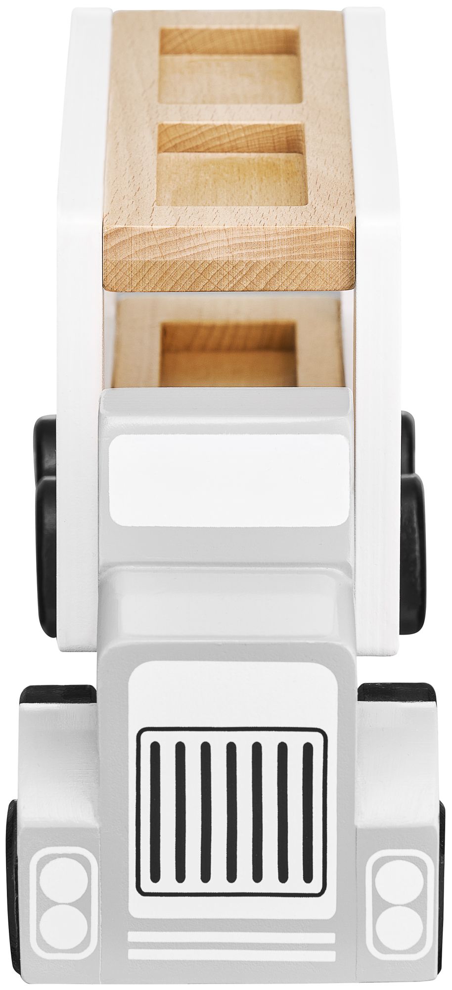 Koka kravas automašīna-piekabe ar 4 automašīnām