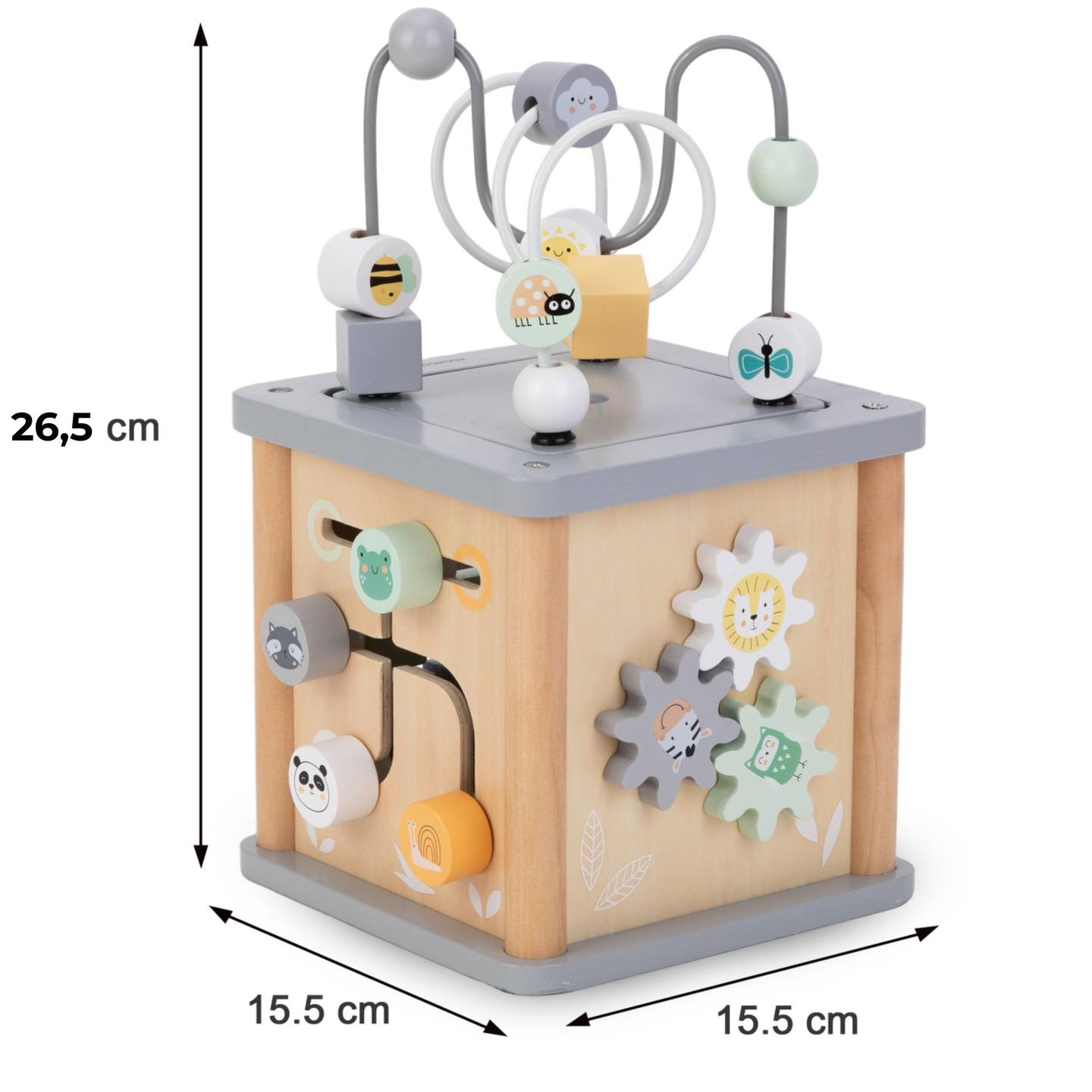 Montessori koka izglītojošais kubs - motoriskā cilpa