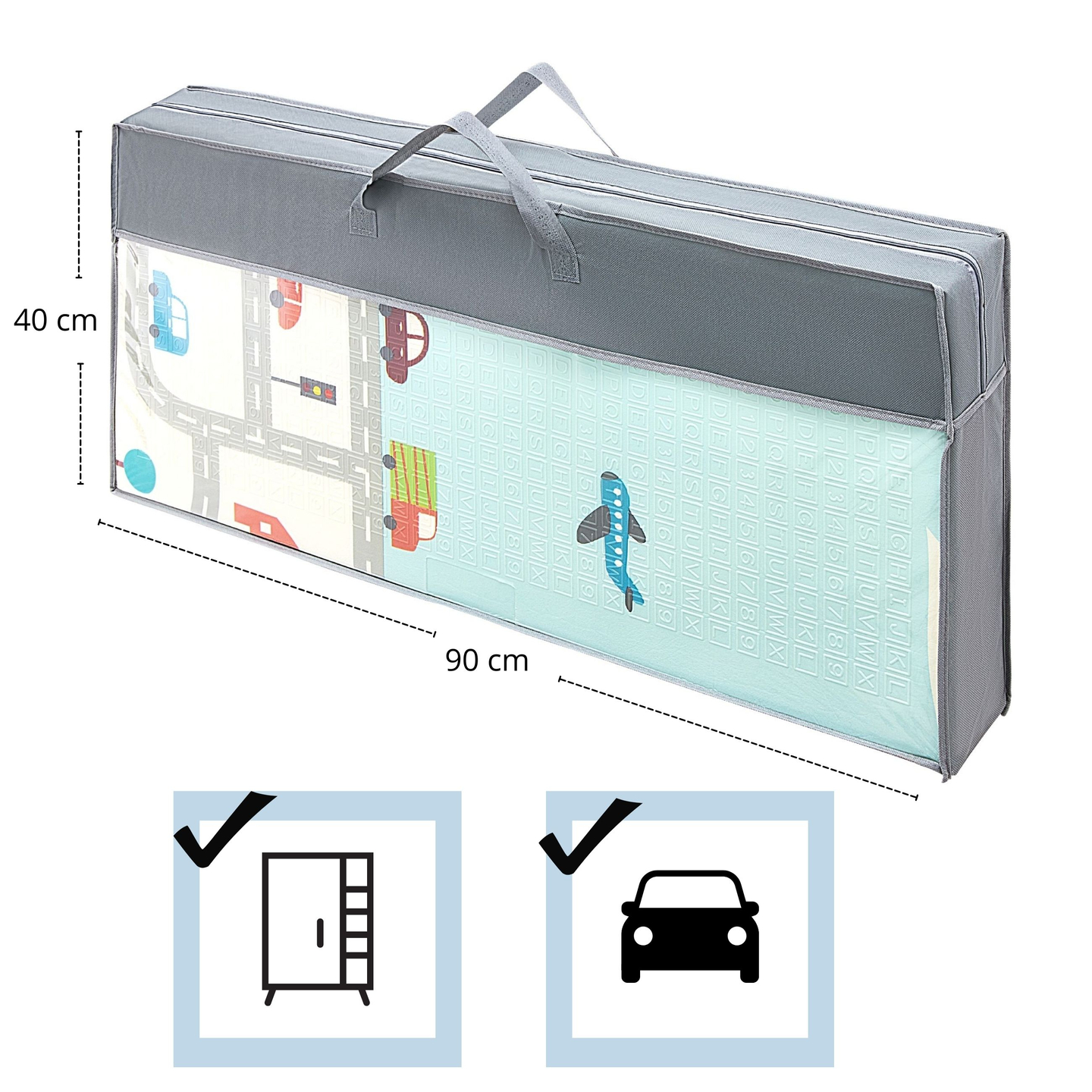 Divpusējs putuplasta paklājs XXL - salokāms 1 CM (kalnu un ceļu)