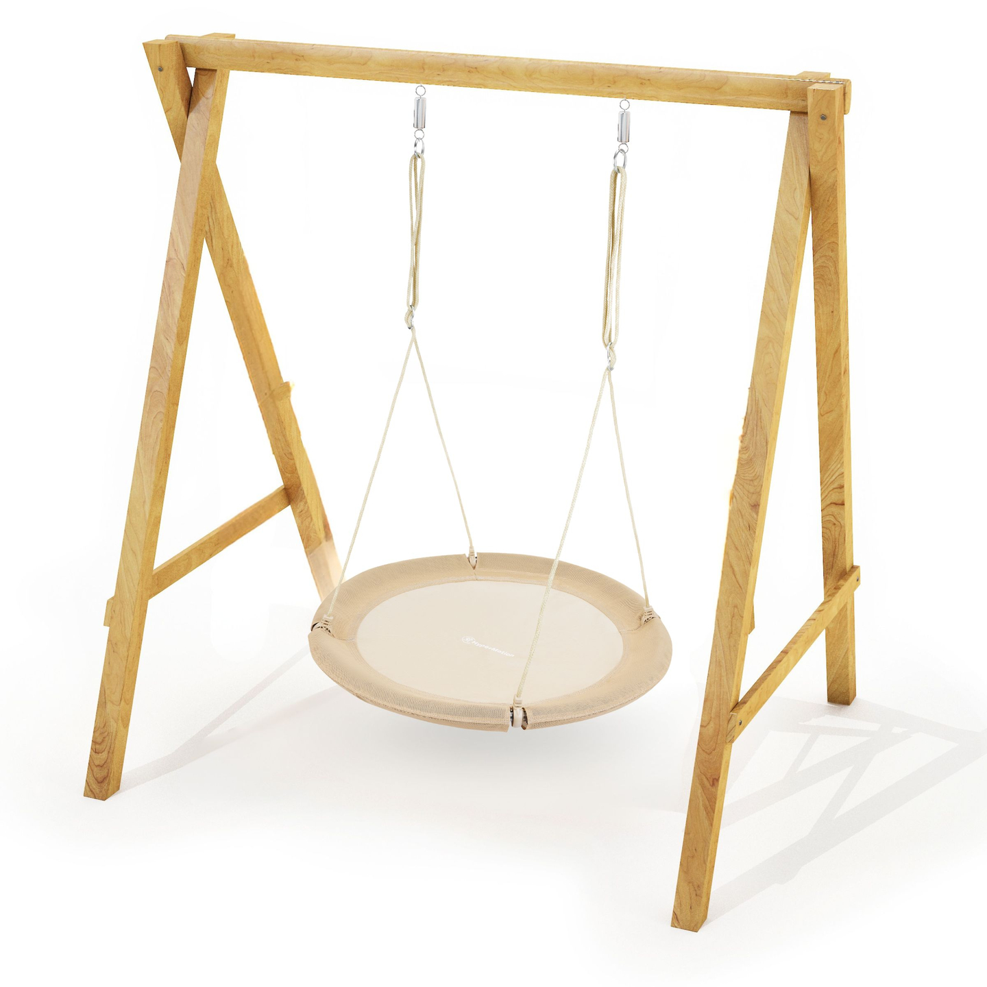 HyperMotion stārķa ligzdas šūpoles - 100 cm diametrs, bēša bordo krāsa