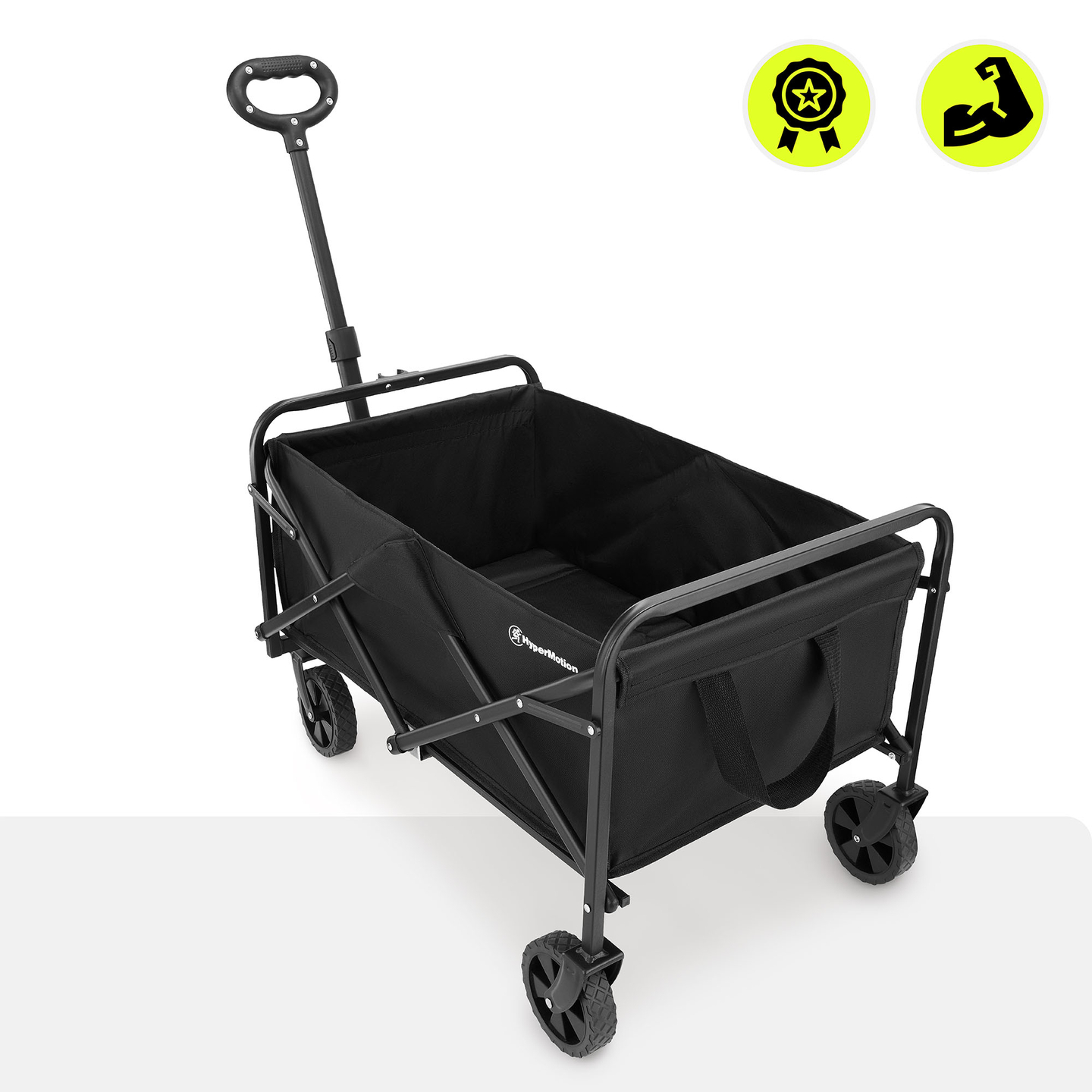 HyperMotion saliekamais pludmales ratiņkrēsls - melns, 80 kg