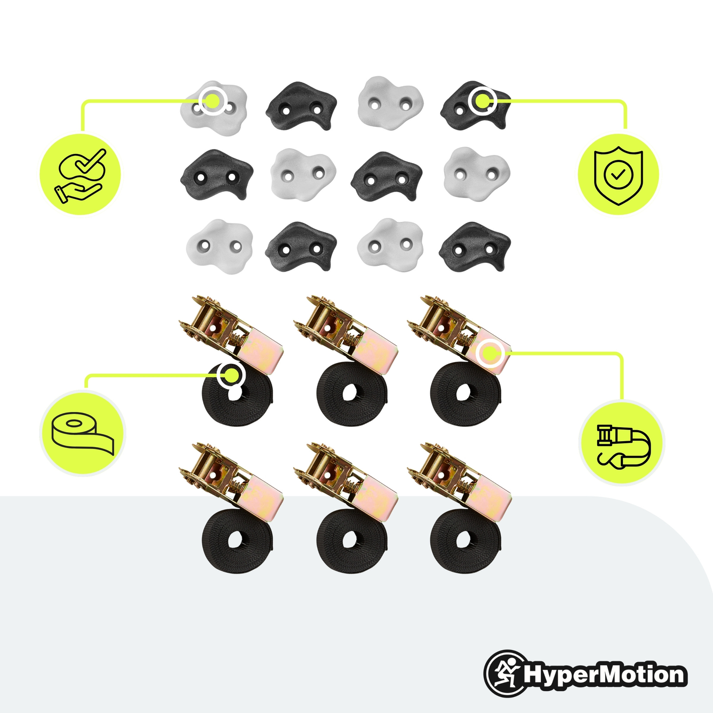 HyperMotion koku kāpšanas komplekts - 18 gab