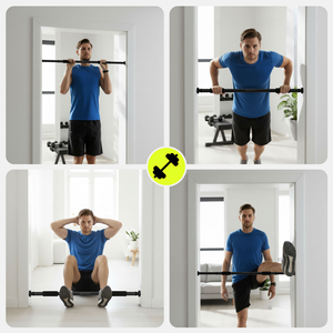 HyperMotion regulējams pievilkšanās stienis 80-130 cm, 150 kg, melns