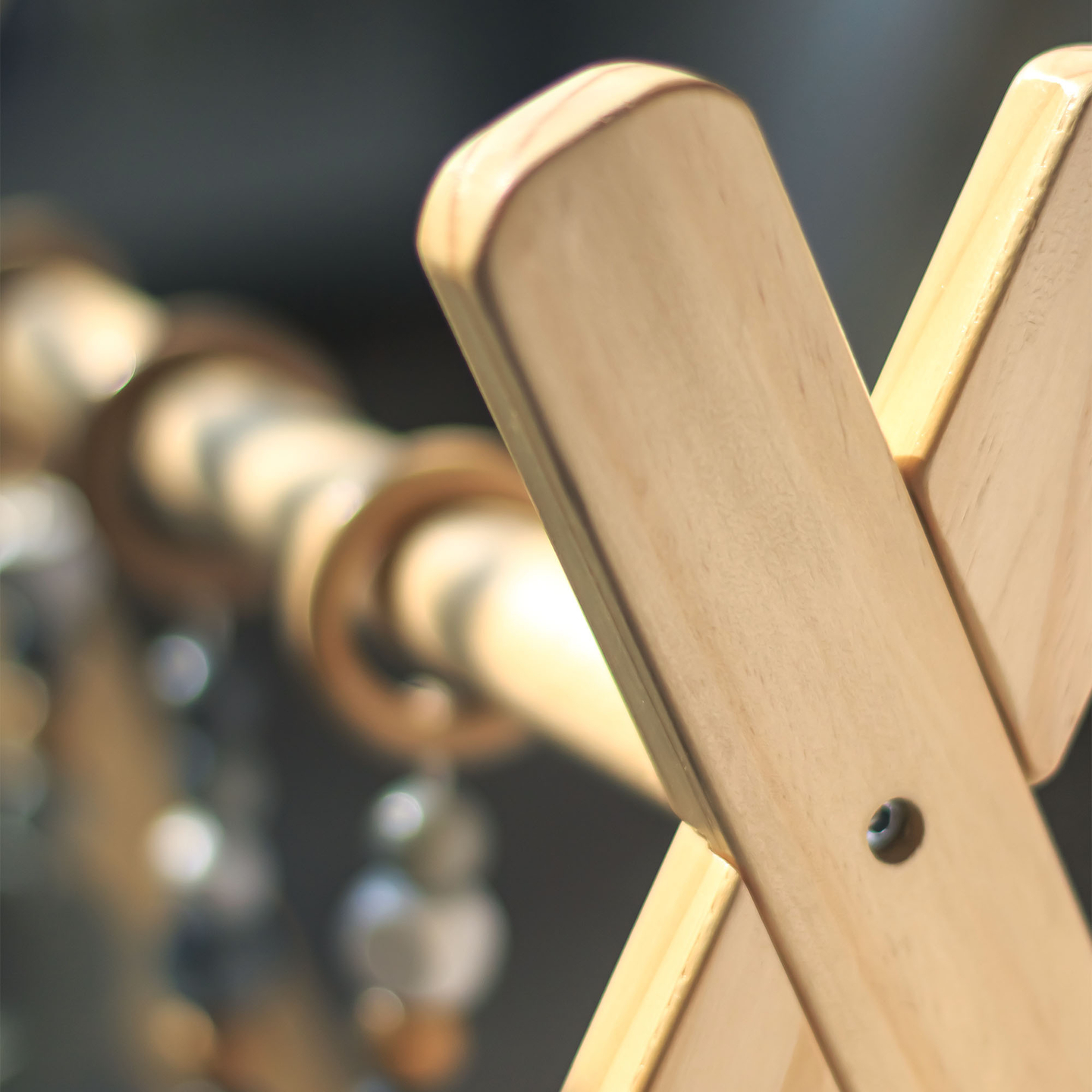 Baby Gym koka mācību stends - pelēka krāsa