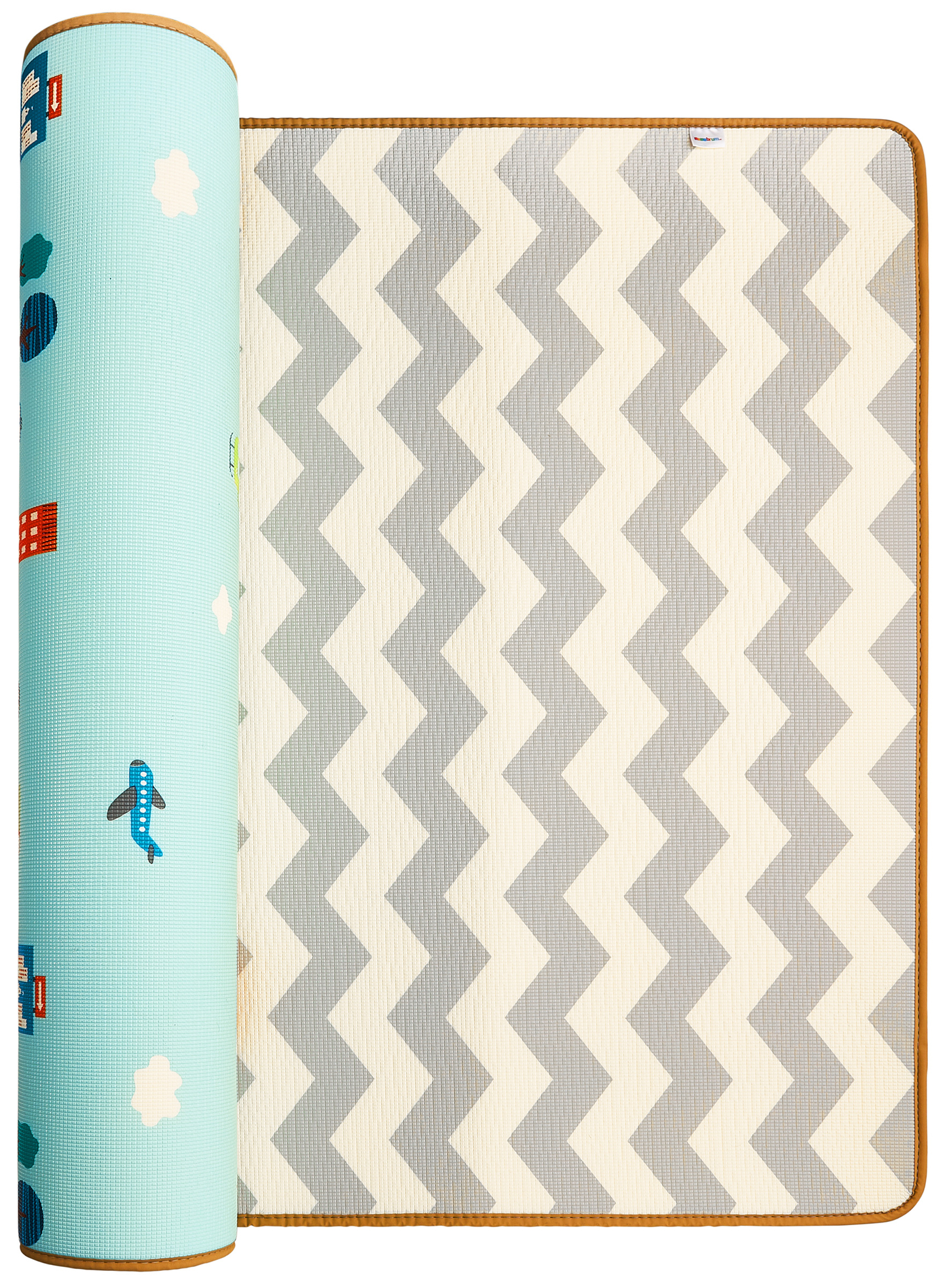 Divpusējs putuplasta paklājs XXL - rullis 2 CM (ceļš un līkloči)