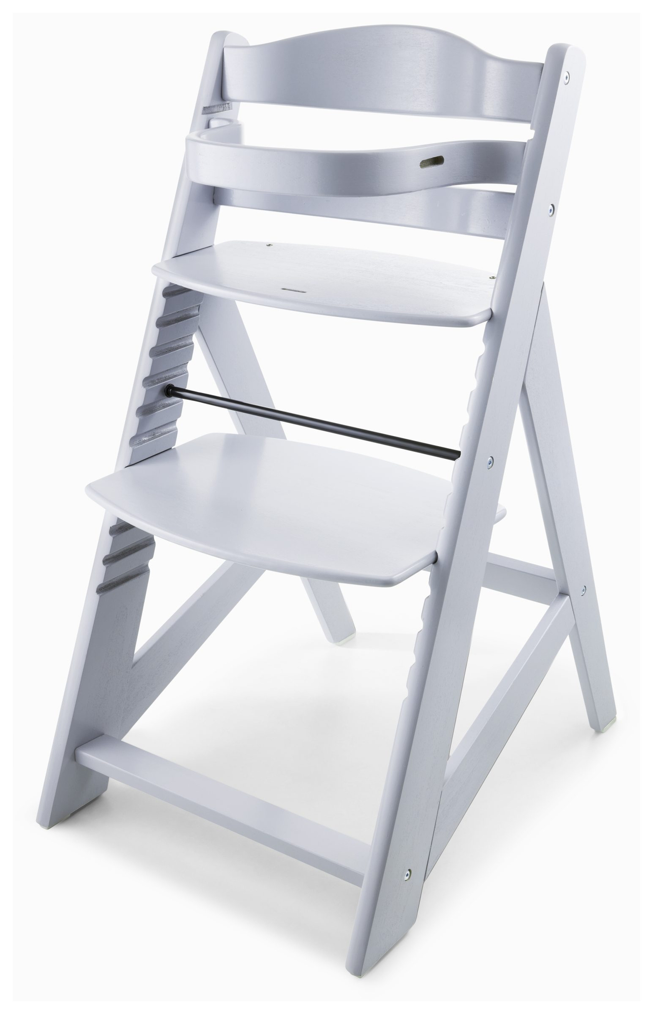 Koka barošanas krēsls Moby-System WOODY - pelēka krāsa