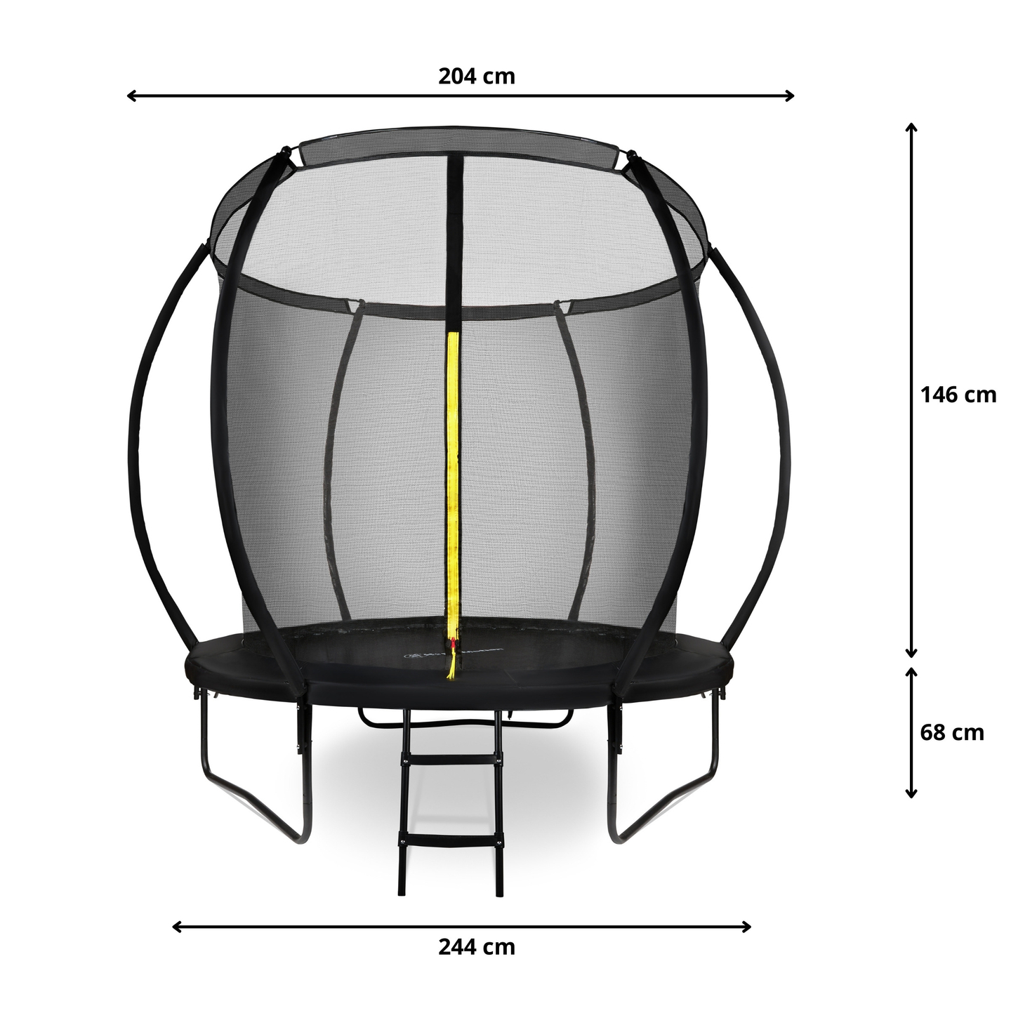 HyperMotion bērnu dārza batuts - 244 cm 8FT - ar kāpnēm un iekšējo tīklu - mājai un dārzam