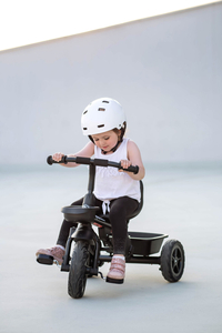 HyperMotion TOBI VECTOR trīsritenis - mūžīgie piepūšamie riteņi + stūres stienis. Krāsa: melna.