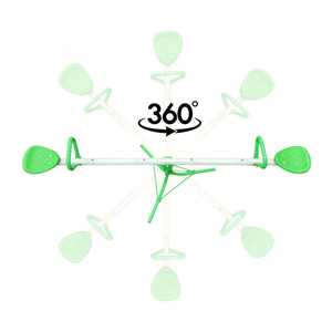 Divi vienā šūpoles dārza šūpoles, 2 personu līdzsvara baļķis ar 360 grādu karuseļa funkciju