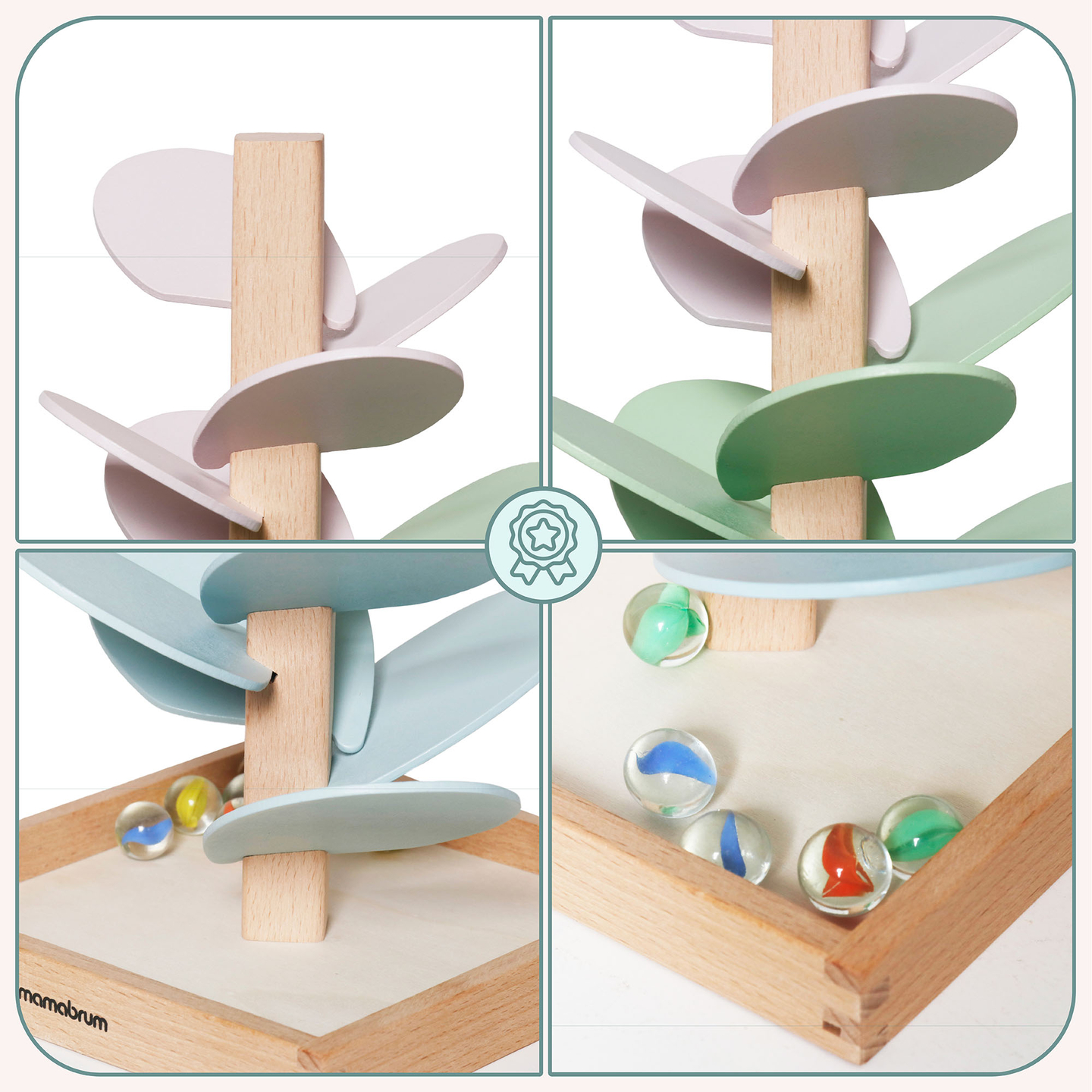 Koka kulodroms - skaņas koks ar bumbiņām