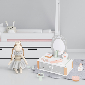 Bērnu koka tualetes galdiņš ar piederumiem