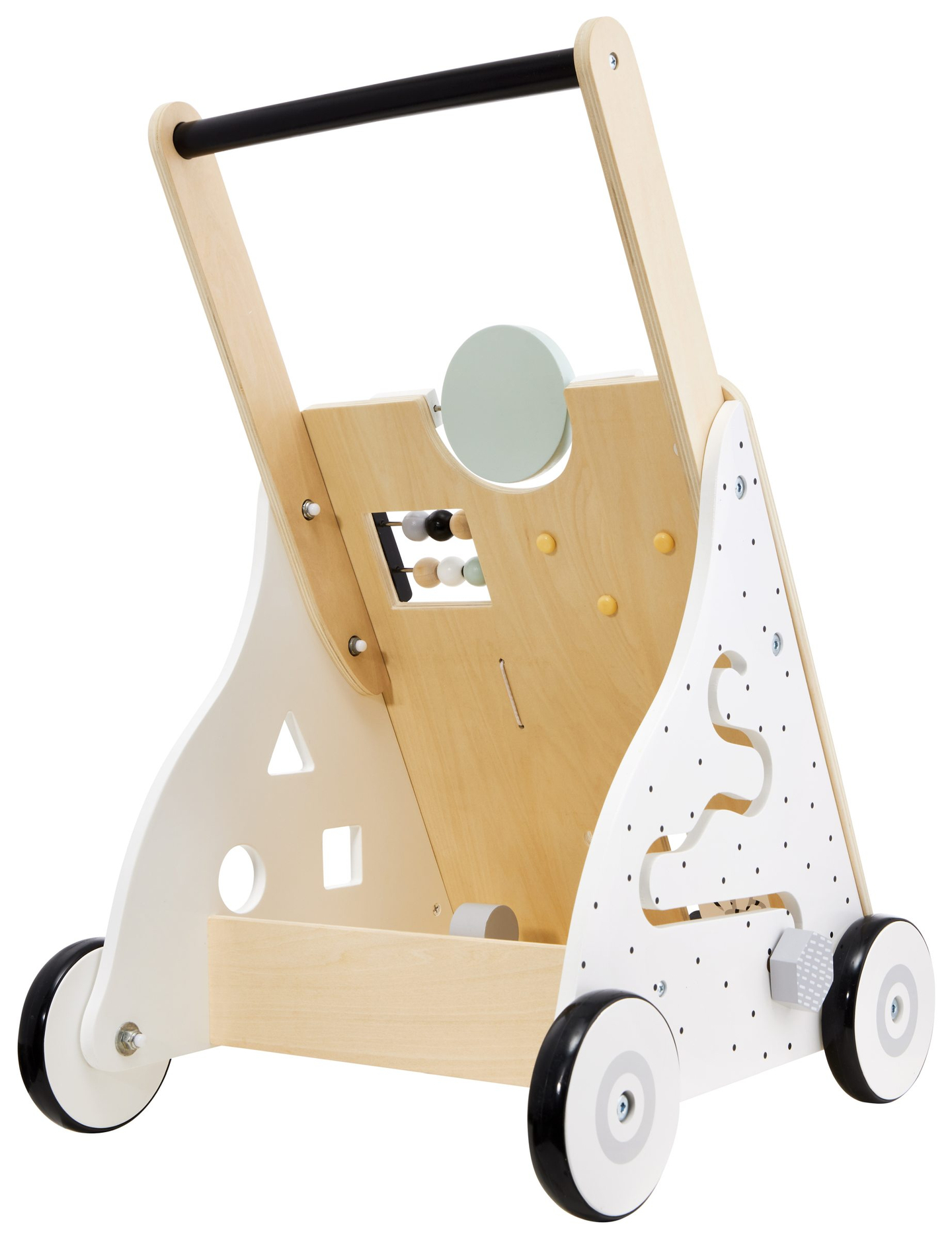 Koka, izglītojošs bērnu staigulītis / bērnu ratiņi - manipulatīvais dēlis