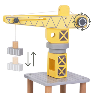Mobilais ostas celtnis ar magnētisko vinču un piederumiem - koka komplekts