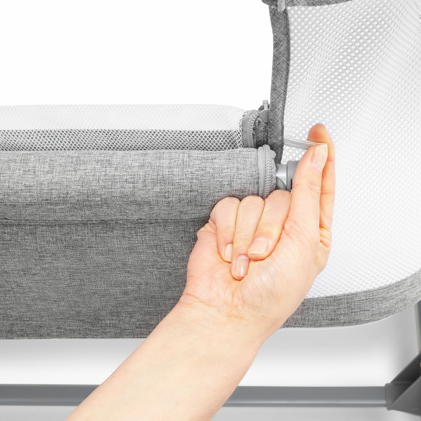 Pagarināmā gultiņa Moby-Sistēma LUNA 3in1 - pelēka