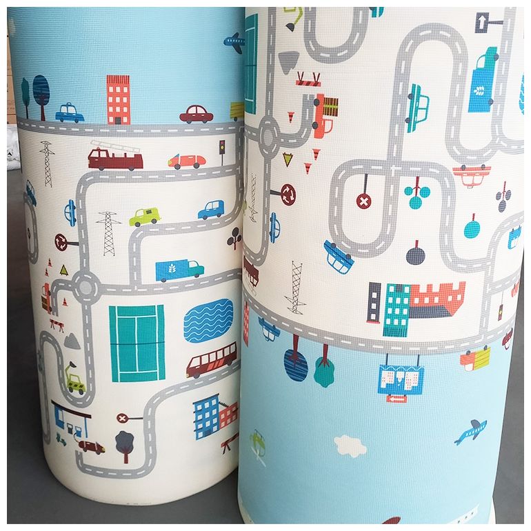 Divpusējs putuplasta paklājs XXL - rullis 2 CM (ceļš un līkloči)