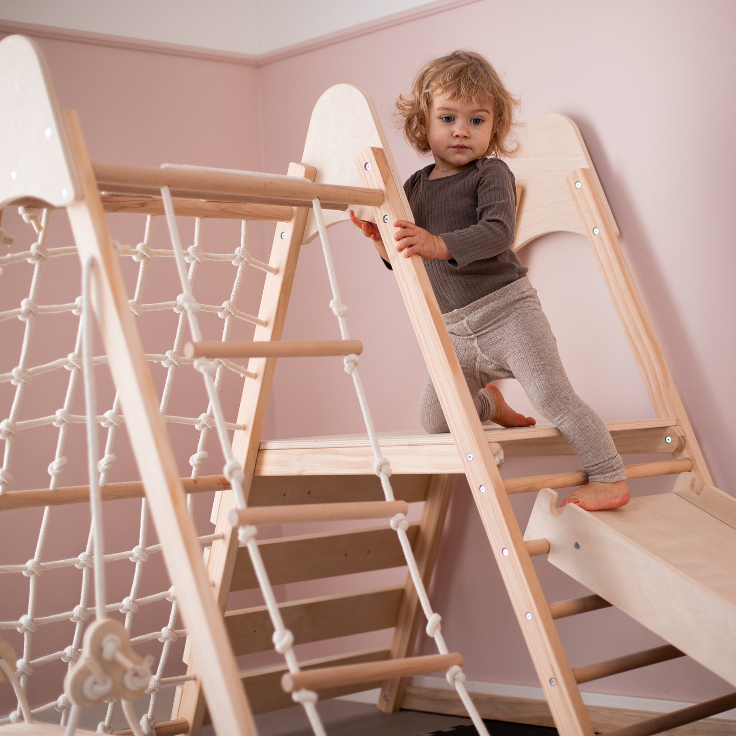 Koka mājas rotaļu laukums XL 5in1