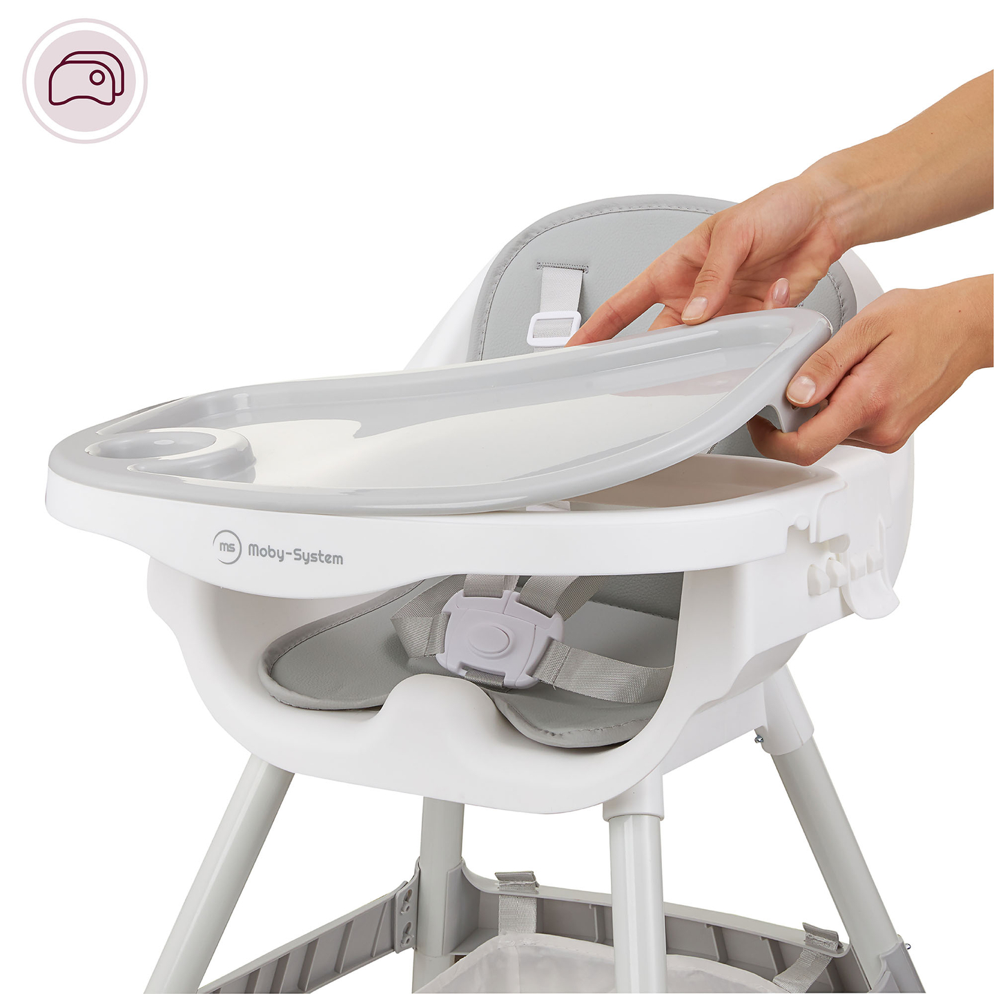 Moby-System Magnolia 2-in-1 regulējams bērnu krēsls - pelēks