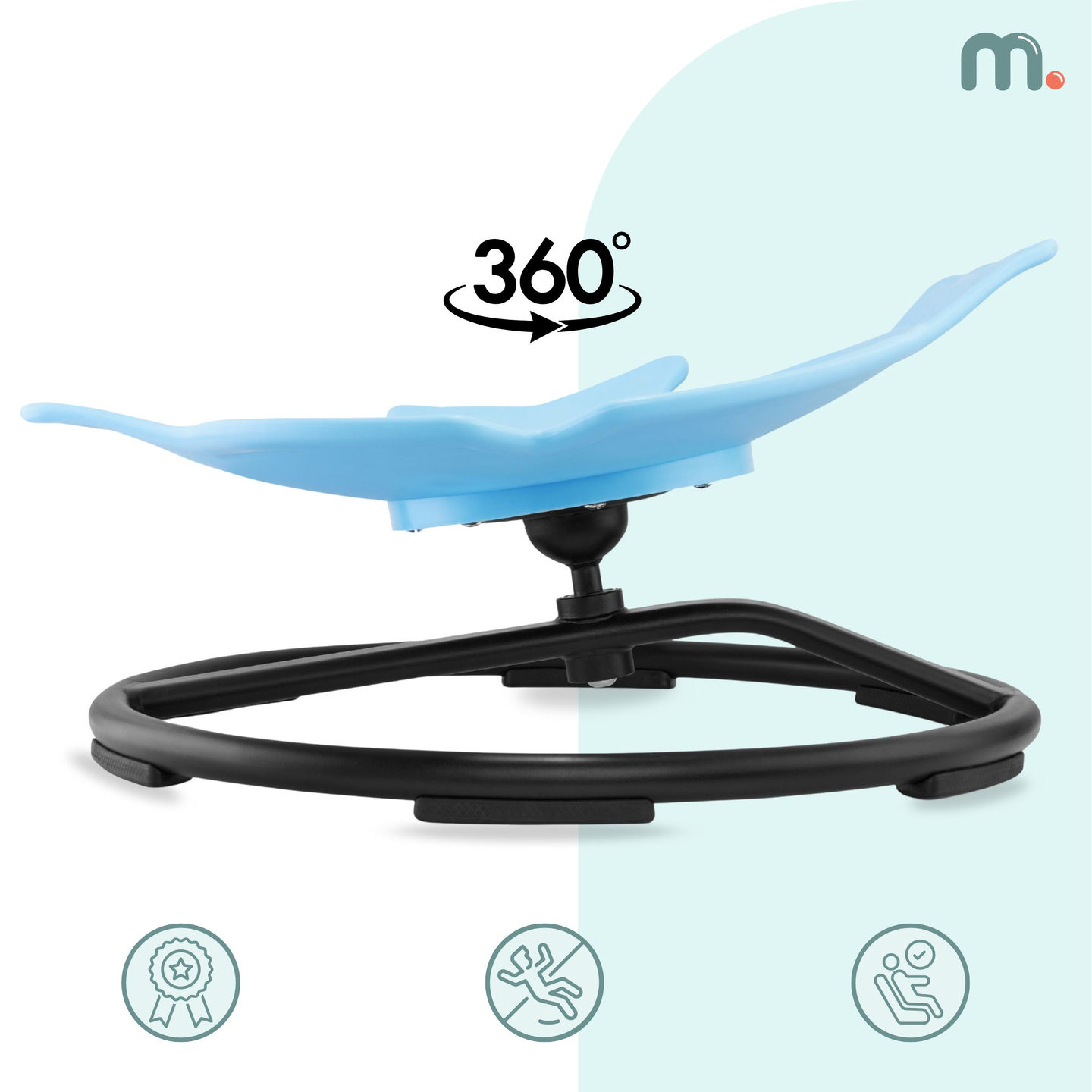 Mini karuselis bērniem Zivis - zils