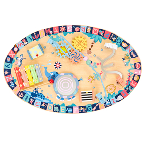 7in1 koka izglītojošais galds, muzikāls, sensorais