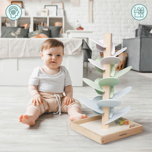 Koka kulodroms - skaņas koks ar bumbiņām