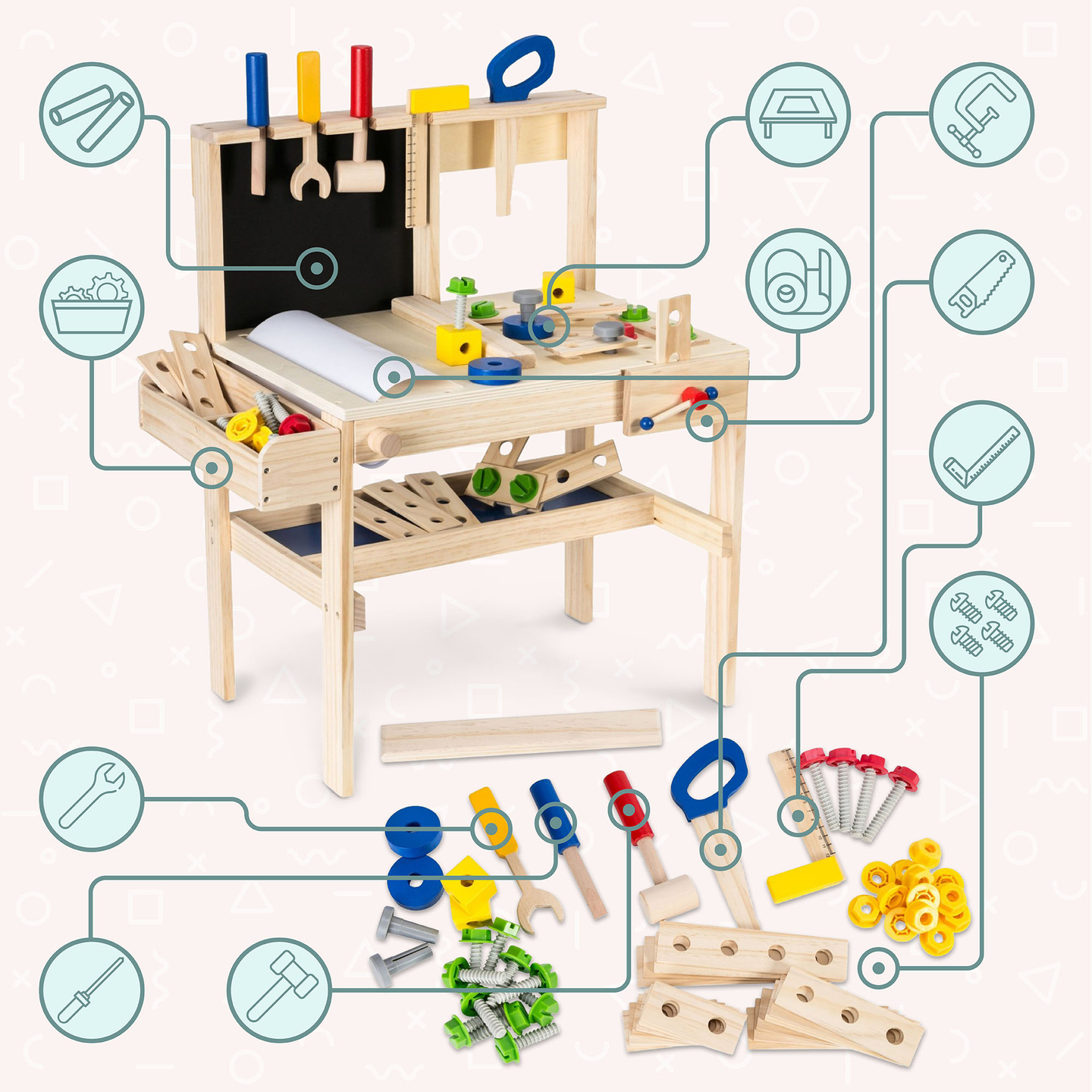 Koka DIY komplekts XXL - 75 detaļas