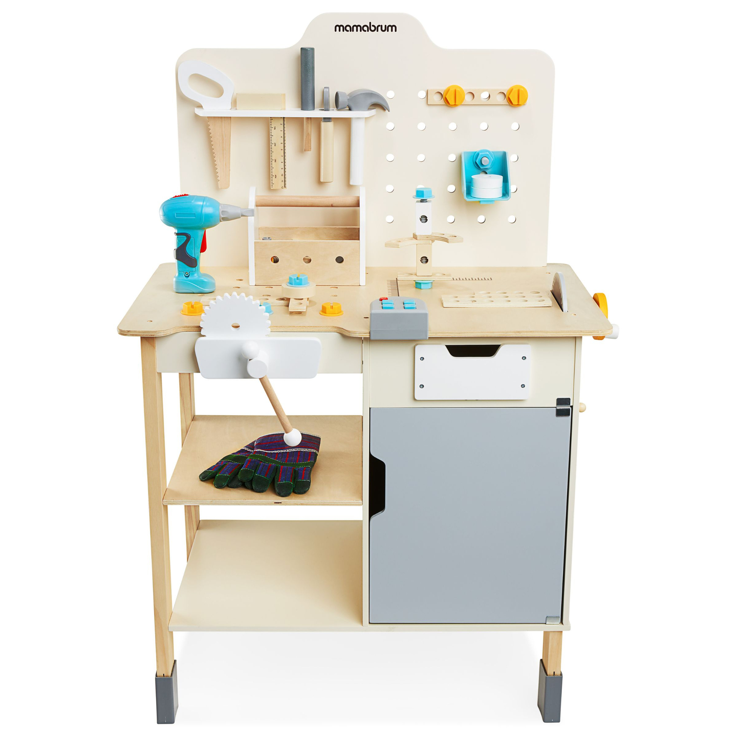 XXL Liela koka darbnīca ar instrumentiem - DIY komplekts, 74 elementi