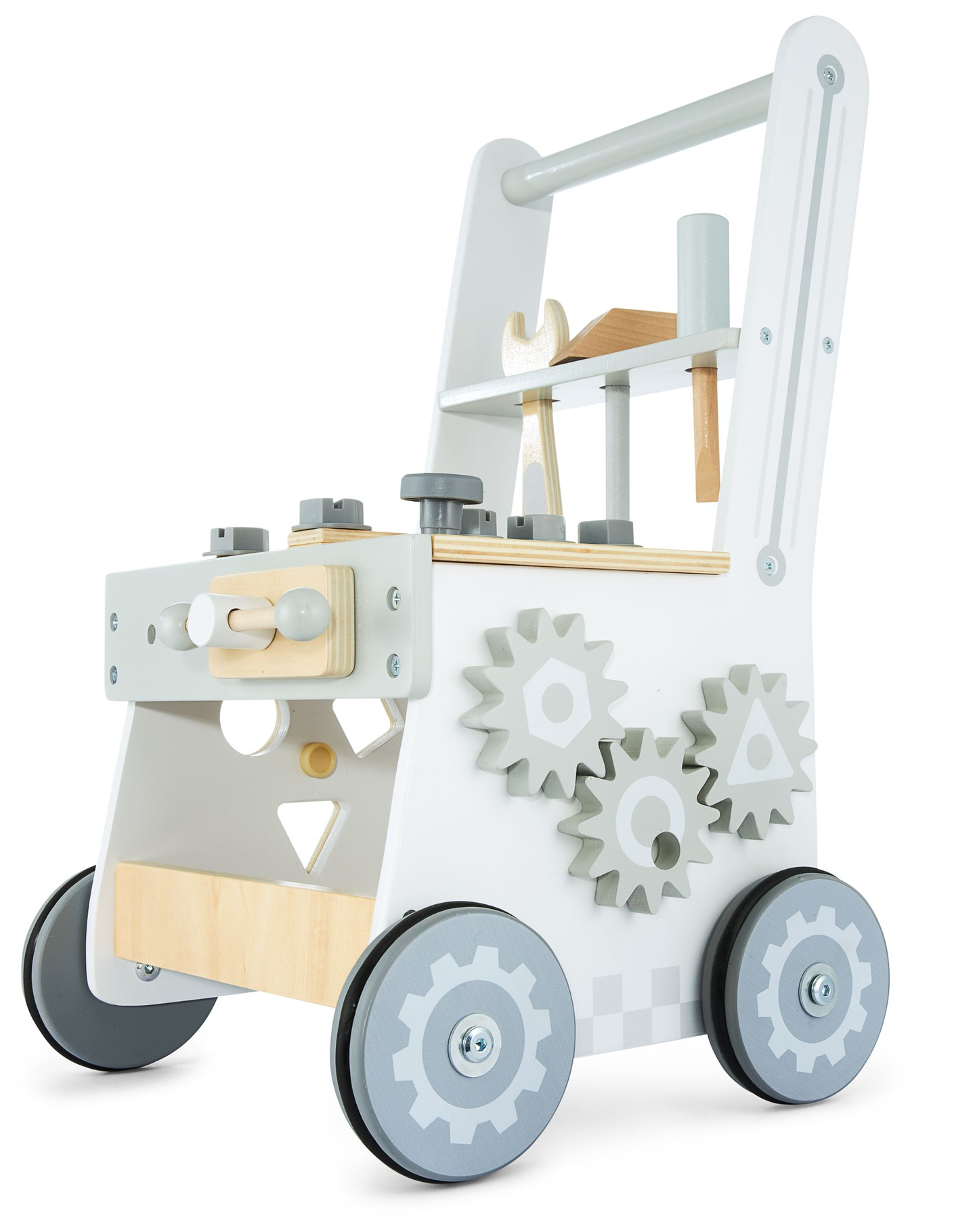 Koka stūmējs, stūmējs + darbnīca 3-in-1 - 47 elementi