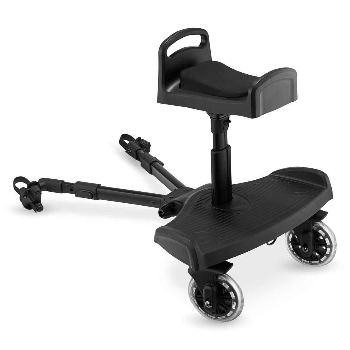 Bērnu ratiņu pagarinājums ar regulējamu sēdekli un universālu stiprinājuma sistēmu - Moby-System BUGGY2GO