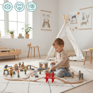 Koka pilsētas dzelzceļš ar elektrovilcienu - pārvietojamu celtni, kuģi, tiltiem