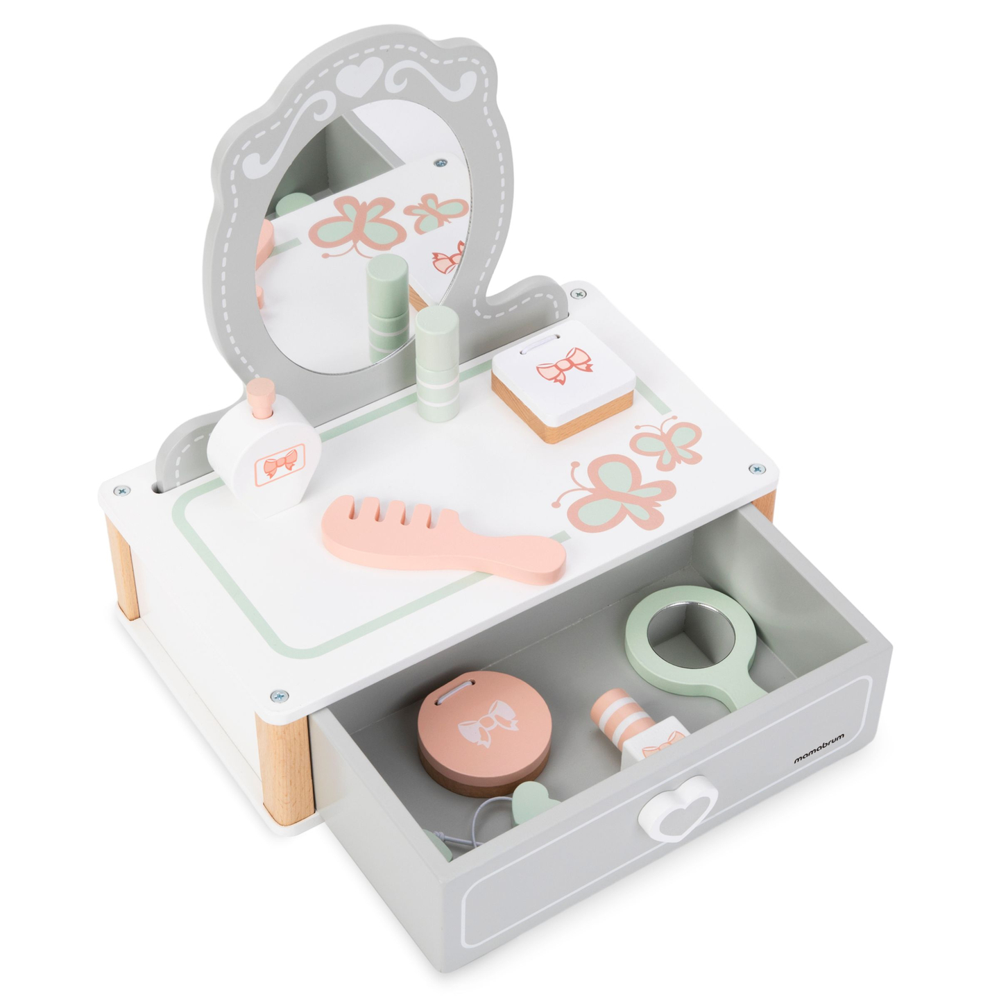 Bērnu koka tualetes galdiņš ar piederumiem