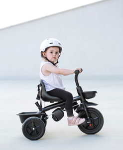 HyperMotion TOBI VECTOR trīsritenis - mūžīgie piepūšamie riteņi + stūres stienis. Krāsa: melna.