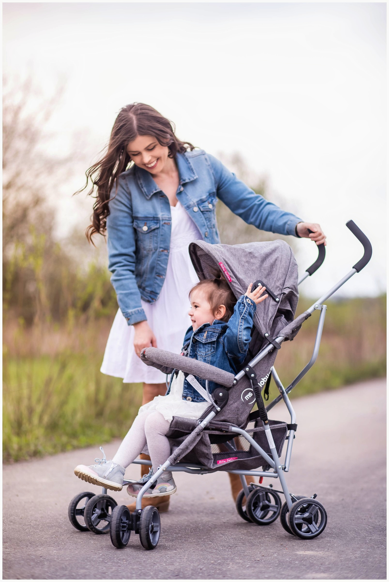 Viegls bērnu ratiņu komplekts, Moby-System Barton krāsa: pelēka