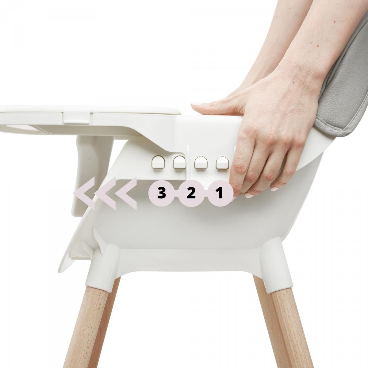 AMELIA barošanas krēsls 3in1 Moby-System, pelēks