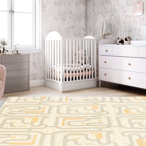 Divpusējs salokāms putuplasta paklājiņš 180 x 120 x 1cm - Magic Forest/Autumn Streets - boho