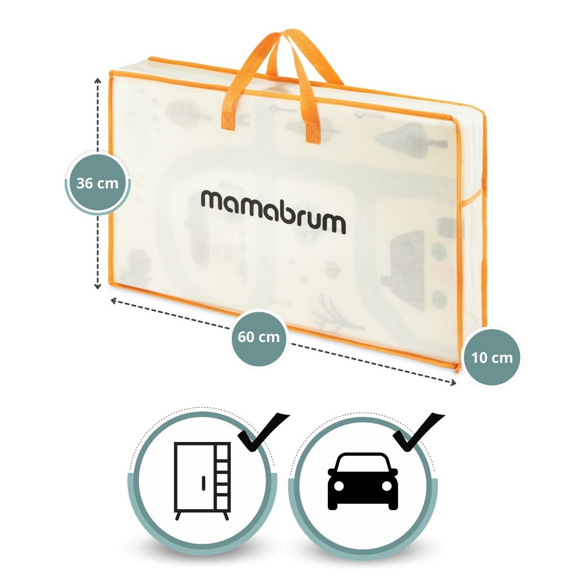 Abpusēji salokāms putuplasta paklājiņš 180 x 120 x 1cm - Charming Town/Sand Beige