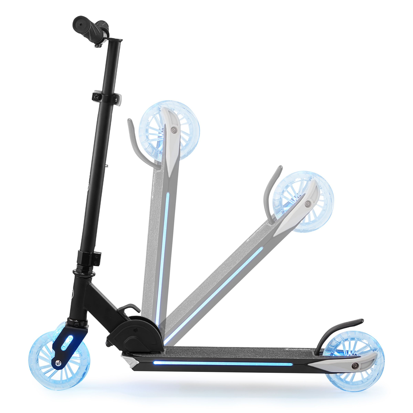 Divriteņu skrejritenis ar LED salokāmo gaismu - HyperMotion Ice Flash