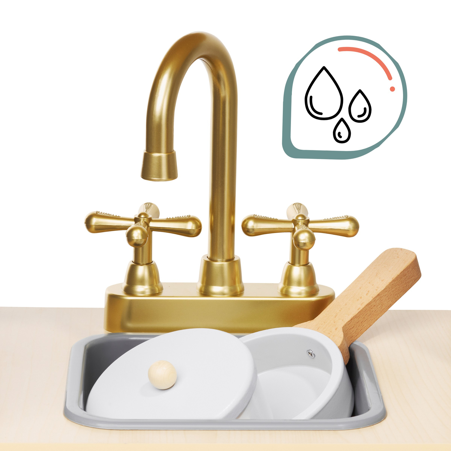 XXXL koka interaktīvā virtuve ar LED apgaismojumu, tvaika nosūcēju un piederumiem